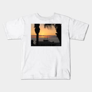 Sunsetting on the Tall Ship Kids T-Shirt